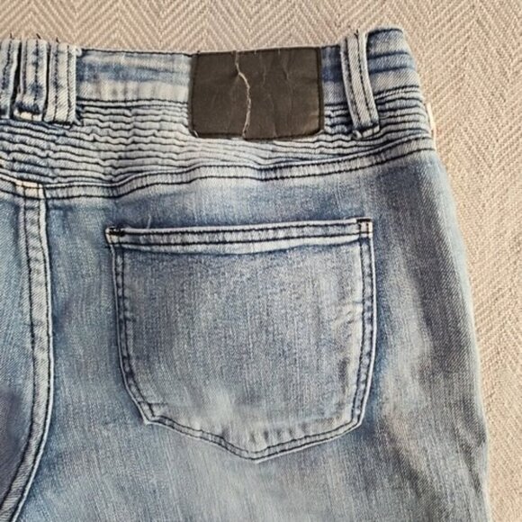 Rue21 Premium Jeans Men's 32x34 Skinny Supreme Flex Distressed Racing Stripe - Picture 16 of 16